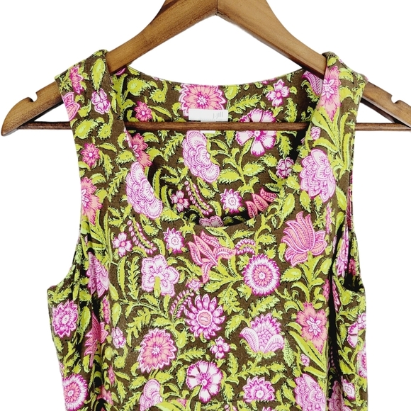 J.Jill green and pink floral dress size S - Picture 2 of 13